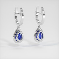 <span>3.15</span>&nbsp;<span class="tooltip-light">Ct.Tw.<span class="tooltiptext">Total Carat Weight</span></span> Sapphire Earrings, 14K White Gold 4