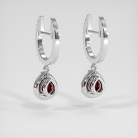 <span>2.20</span> <span class="tooltip-light">Ct.Tw.<span class="tooltiptext">Total Carat Weight</span></span> Ruby Earrings, 14K White Gold 4