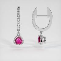 <span>0.68</span>&nbsp;<span class="tooltip-light">Ct.Tw.<span class="tooltiptext">Total Carat Weight</span></span> Sapphire Earrings, 14K White Gold 2