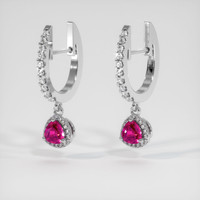 <span>0.68</span>&nbsp;<span class="tooltip-light">Ct.Tw.<span class="tooltiptext">Total Carat Weight</span></span> Sapphire Earrings, 14K White Gold 3