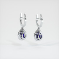 <span>3.82</span>&nbsp;<span class="tooltip-light">Ct.Tw.<span class="tooltiptext">Total Carat Weight</span></span> Sapphire Earrings, 18K White Gold 4
