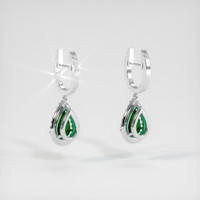 5.46 Ct.Tw. Emerald Earrings, 18K White Gold 4