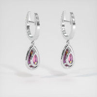 3.48 Ct.Tw. Gemstone Earrings, 18K White Gold 4