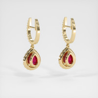 <span>3.94</span>&nbsp;<span class="tooltip-light">Ct.Tw.<span class="tooltiptext">Total Carat Weight</span></span> Gemstone Earrings, 14K Yellow Gold 4