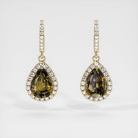 <span>3.61</span>&nbsp;<span class="tooltip-light">Ct.Tw.<span class="tooltiptext">Total Carat Weight</span></span> Gemstone Earrings, 14K Yellow Gold 1