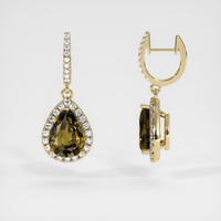 <span>3.61</span>&nbsp;<span class="tooltip-light">Ct.Tw.<span class="tooltiptext">Total Carat Weight</span></span> Gemstone Earrings, 14K Yellow Gold 2