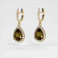 <span>3.61</span>&nbsp;<span class="tooltip-light">Ct.Tw.<span class="tooltiptext">Total Carat Weight</span></span> Gemstone Earrings, 14K Yellow Gold 3