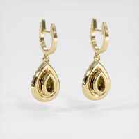 <span>3.61</span>&nbsp;<span class="tooltip-light">Ct.Tw.<span class="tooltiptext">Total Carat Weight</span></span> Gemstone Earrings, 14K Yellow Gold 4