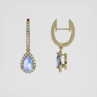<span>1.65</span> <span class="tooltip-light">Ct.Tw.<span class="tooltiptext">Total Carat Weight</span></span> Blue Sapphire Earrings, 18K Yellow Gold 2