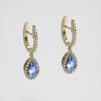 <span>1.65</span>&nbsp;<span class="tooltip-light">Ct.Tw.<span class="tooltiptext">Total Carat Weight</span></span> Blue Sapphire Earrings, 18K Yellow Gold 3