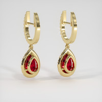 5.59 Ct.Tw. Ruby Earrings, 18K Yellow Gold 4
