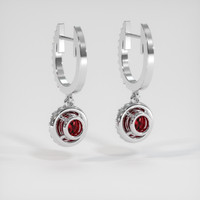 <span>0.62</span>&nbsp;<span class="tooltip-light">Ct.Tw.<span class="tooltiptext">Total Carat Weight</span></span> Ruby Earrings, Platinum 950 4