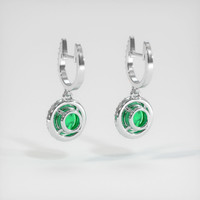 <span>1.31</span>&nbsp;<span class="tooltip-light">Ct.Tw.<span class="tooltiptext">Total Carat Weight</span></span> Emerald Earrings, Platinum 950 4