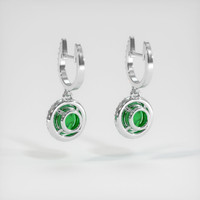 <span>1.51</span>&nbsp;<span class="tooltip-light">Ct.Tw.<span class="tooltiptext">Total Carat Weight</span></span> Emerald Earrings, Platinum 950 4