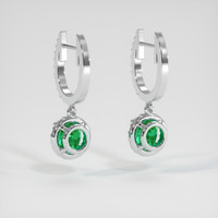 1.25 Ct.Tw. Emerald Earrings, Platinum 950 4