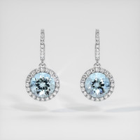 <span>1.79</span>&nbsp;<span class="tooltip-light">Ct.Tw.<span class="tooltiptext">Total Carat Weight</span></span> Gemstone Earrings, Platinum 950 1