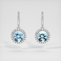 <span>1.79</span>&nbsp;<span class="tooltip-light">Ct.Tw.<span class="tooltiptext">Total Carat Weight</span></span> Gemstone Earrings, Platinum 950 1