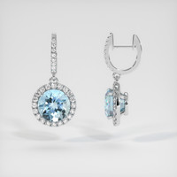 <span>0.92</span>&nbsp;<span class="tooltip-light">Ct.Tw.<span class="tooltiptext">Total Carat Weight</span></span> Gemstone Earrings, Platinum 950 2