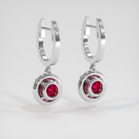 <span>1.00</span>&nbsp;<span class="tooltip-light">Ct.Tw.<span class="tooltiptext">Total Carat Weight</span></span> Ruby Earrings, Platinum 950 4