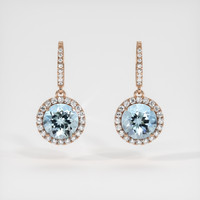 <span>1.79</span>&nbsp;<span class="tooltip-light">Ct.Tw.<span class="tooltiptext">Total Carat Weight</span></span> Gemstone Earrings, 14K Rose Gold 1