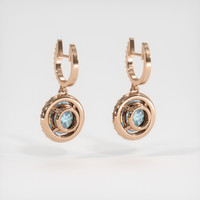 1.79 Ct.Tw. Gemstone Earrings, 14K Rose Gold 4