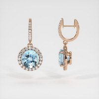 <span>1.79</span>&nbsp;<span class="tooltip-light">Ct.Tw.<span class="tooltiptext">Total Carat Weight</span></span> Gemstone Earrings, 14K Rose Gold 2