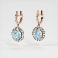 <span>0.92</span>&nbsp;<span class="tooltip-light">Ct.Tw.<span class="tooltiptext">Total Carat Weight</span></span> Gemstone Earrings, 14K Rose Gold 3