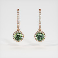 <span>1.35</span>&nbsp;<span class="tooltip-light">Ct.Tw.<span class="tooltiptext">Total Carat Weight</span></span> Gemstone Earrings, 14K Rose Gold 1