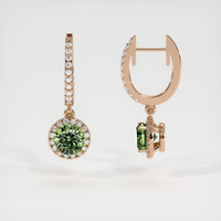 <span>1.35</span>&nbsp;<span class="tooltip-light">Ct.Tw.<span class="tooltiptext">Total Carat Weight</span></span> Gemstone Earrings, 14K Rose Gold 2