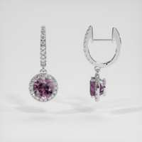 <span>0.57</span>&nbsp;<span class="tooltip-light">Ct.Tw.<span class="tooltiptext">Total Carat Weight</span></span> Gemstone Earrings, 14K White Gold 2