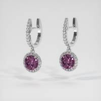 <span>0.57</span>&nbsp;<span class="tooltip-light">Ct.Tw.<span class="tooltiptext">Total Carat Weight</span></span> Gemstone Earrings, 14K White Gold 3