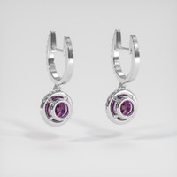 <span>0.57</span>&nbsp;<span class="tooltip-light">Ct.Tw.<span class="tooltiptext">Total Carat Weight</span></span> Gemstone Earrings, 14K White Gold 4