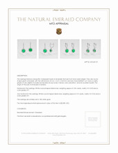 Emerald Earrings 0.64 Ct.Tw.Total Carat Weight, 18K White Gold Appraisal