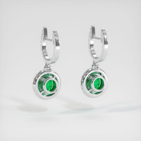 Emerald Earrings 0.64 Ct.Tw.Total Carat Weight, 18K White Gold Preview
