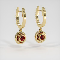 <span>0.62</span>&nbsp;<span class="tooltip-light">Ct.Tw.<span class="tooltiptext">Total Carat Weight</span></span> Ruby Earrings, 14K Yellow Gold 4