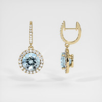 <span>1.79</span>&nbsp;<span class="tooltip-light">Ct.Tw.<span class="tooltiptext">Total Carat Weight</span></span> Gemstone Earrings, 14K Yellow Gold 2