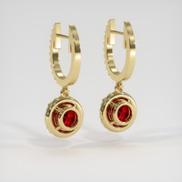 <span>0.95</span>&nbsp;<span class="tooltip-light">Ct.Tw.<span class="tooltiptext">Total Carat Weight</span></span> Ruby Earrings, 14K Yellow Gold 4