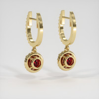 1.16 Ct.Tw. Ruby Earrings, 18K Yellow Gold 4