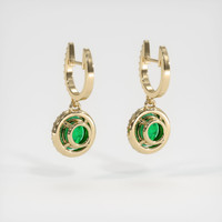 Emerald Earrings 0.64 Ct.Tw.Total Carat Weight, 18K Yellow Gold Preview