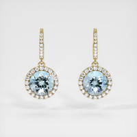 1.79 Ct.Tw. Gemstone Earrings, 18K Yellow Gold 1