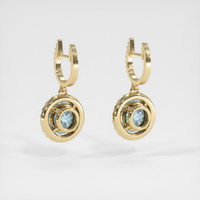 1.79 Ct.Tw. Gemstone Earrings, 18K Yellow Gold 4