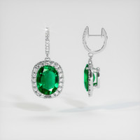 Emerald Earrings 3.00 Ct.Tw.Total Carat Weight, Platinum 950 Preview