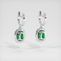 <span>2.46</span>&nbsp;<span class="tooltip-light">Ct.Tw.<span class="tooltiptext">Total Carat Weight</span></span> Emerald Earrings, Platinum 950 4
