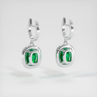 3.63 Ct.Tw. Emerald Earrings, Platinum 950 4