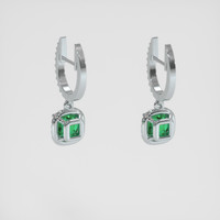 <span>1.71</span>&nbsp;<span class="tooltip-light">Ct.Tw.<span class="tooltiptext">Total Carat Weight</span></span> Emerald Earrings, Platinum 950 4