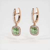 <span>2.76</span>&nbsp;<span class="tooltip-light">Ct.Tw.<span class="tooltiptext">Total Carat Weight</span></span> Gemstone Earrings, 14K Rose Gold 3