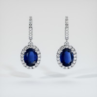 <span>2.57</span>&nbsp;<span class="tooltip-light">Ct.Tw.<span class="tooltiptext">Total Carat Weight</span></span> Sapphire Earrings, 14K White Gold 1