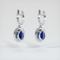 <span>2.57</span>&nbsp;<span class="tooltip-light">Ct.Tw.<span class="tooltiptext">Total Carat Weight</span></span> Sapphire Earrings, 14K White Gold 4