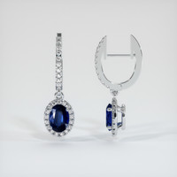 <span>1.62</span>&nbsp;<span class="tooltip-light">Ct.Tw.<span class="tooltiptext">Total Carat Weight</span></span> Sapphire Earrings, 14K White Gold 2