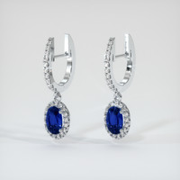 <span>1.62</span>&nbsp;<span class="tooltip-light">Ct.Tw.<span class="tooltiptext">Total Carat Weight</span></span> Sapphire Earrings, 14K White Gold 3